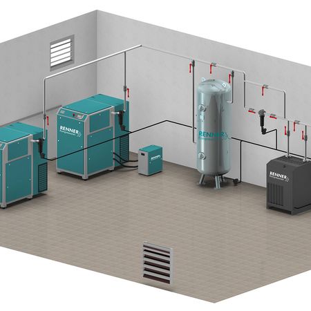 Komplette Druckluftanlage von RENNER